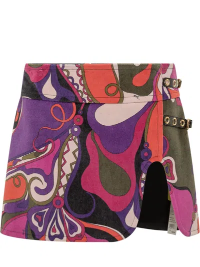 Pucci Psychedelic Print Miniskirt In Multi