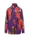 Pucci Silk Shirt With Multicolor Print In Multi