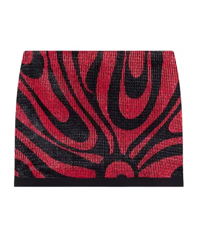 Pucci Rafia Wrap Skirt In White