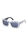 Pucci Rectangle-frame Acetate Sunglasses In Blue