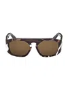 Pucci Rectangular Sunglasses In Brown
