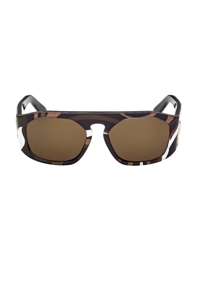 Pucci Rectangular Sunglasses In Brown