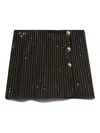 Pucci Rhinestone-embellished Pinstripe Miniskirt In Black