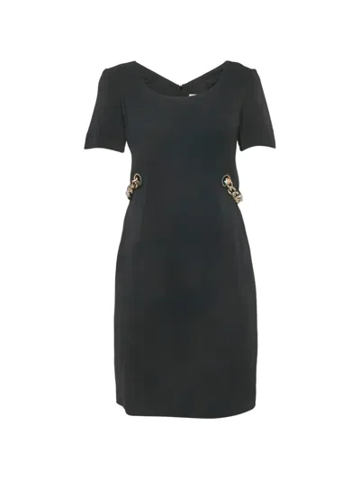 Pre-owned Pucci Ribbon Crepe Dress In Black