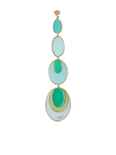 Pucci Rombi Drop Earring In Blue