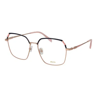 Pucci Rose Gold Metal Glasses (frames) In Multi