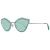 Pucci Rose Gold Women Sunglasses In Blue