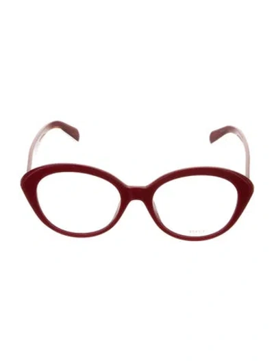 Pre-owned Pucci Round Eyeglasses In Red
