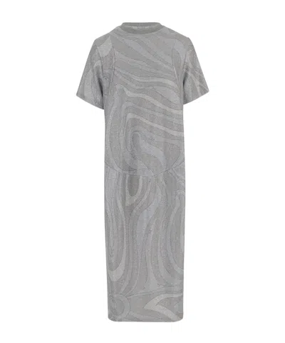 Pucci Round Neck Dress In Gray
