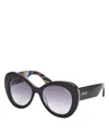 Pucci Round Sunglasses, 56mm In Black/blue