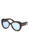 Pucci Round Sunglasses, 56mm In Havana/blue