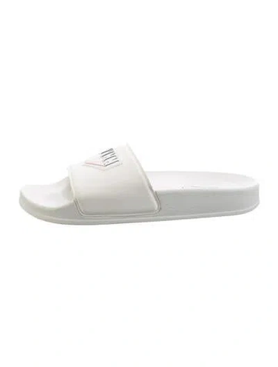 Pre-owned Pucci Rubber Slides In White