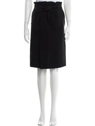 Pre-owned Pucci Ruffle Embellishment Midi Length Skirt In Black