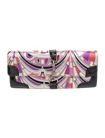 Pre-owned Pucci Satin Minaudière In Purple