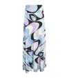 Pucci Satin Printed Maxi Skirt In Purple