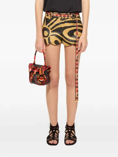Pucci Scallop-trim Shorts In Brown