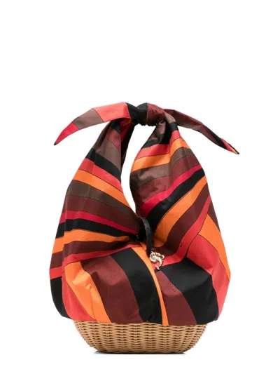 Pucci Scarf-knot Tote Bag In Orange
