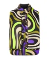 Pucci Scarf-style Quilted Printed Vest In Multi