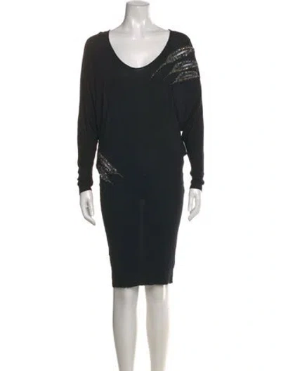 Pre-owned Pucci Scoop Neck Knee-length Dress In Black
