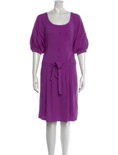 Pre-owned Pucci Scoop Neck Knee-length Dress In Purple