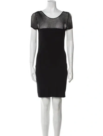 Pre-owned Pucci Scoop Neck Mini Dress In Black