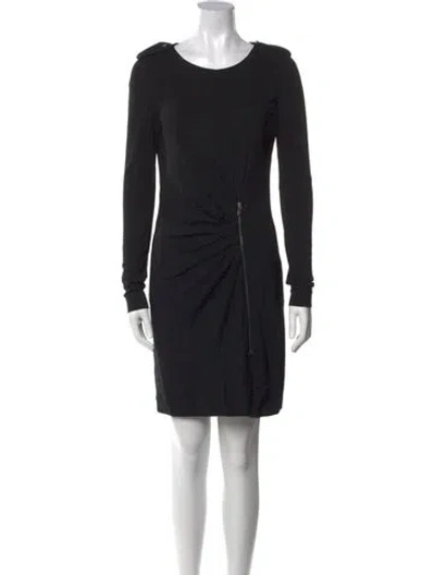 Pre-owned Pucci Scoop Neck Mini Dress In Black
