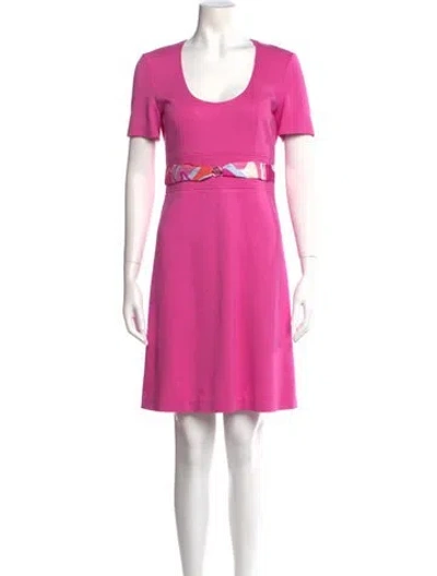 Pre-owned Pucci Scoop Neck Mini Dress In Pink