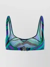 Pucci Scoop Neck Swim Bra In Lycra In Multi