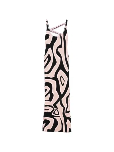 Pucci Scoop-neck Maxi Dress In Pink