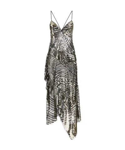 PUCCI EMILIO PUCCI IRIDE SEQUIN-EMBELLISHED ASYMMETRIC MAXI DRESS