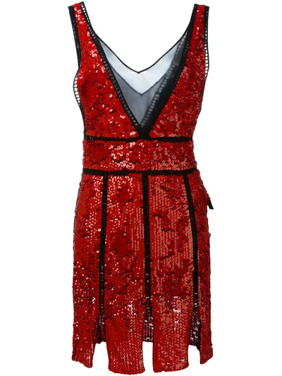Pucci Sequin Embellished Dress In Red