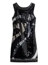 Pucci Sequin-embellished Sleeveless Mini Dress In Black