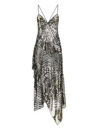 PUCCI SEQUIN-EMBROIDERED ASYMMETRIC DRESS