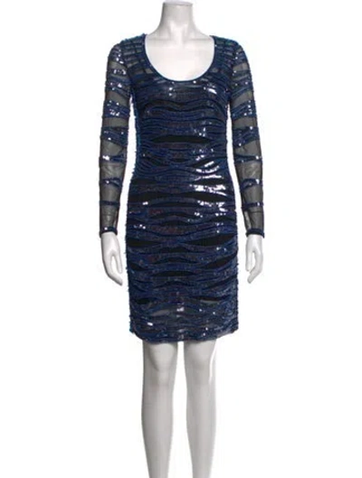 Pre-owned Pucci Sequin Mini Dress In Blue