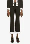 Pucci Sequined-hem Tailored Pants In Black