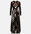 Pucci Sequined Open-back Gown In Black