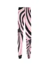 Pucci Sheer Tights With Abstract Print In Pink