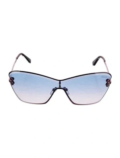 Pre-owned Pucci Shield Gradient Sunglasses In Silver