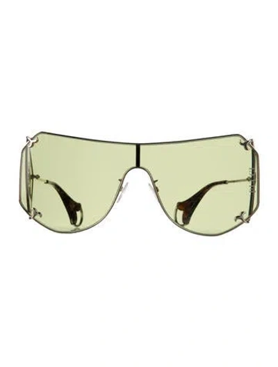 Pre-owned Pucci Shield Tinted Sunglasses In Green