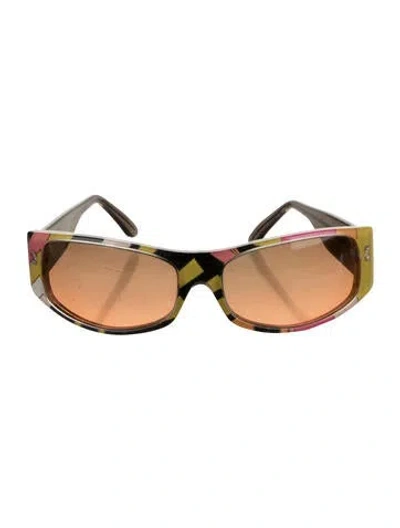 Pre-owned Pucci Shield Tinted Sunglasses In Yellow