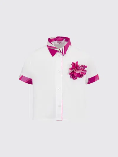 Pucci Shirt Kids Color White In Multi
