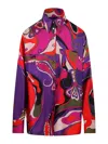 Pucci Silk Shirt With Abstract Print In Multi