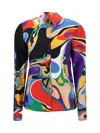 Pucci All-over Graphic Print Shirt In Viola/rosso