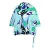 Pucci Orchidee Green And Lilac Silk Blouse