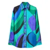 Pucci Silk Shirt With Bold Print And Pocket