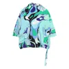 Pucci Orchidee Green And Lilac Silk Blouse In Green