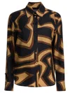 Pucci Multicolor Silk Pattern Shirt In Black