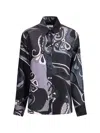 Pucci Silk Shirt With Abstract Print In Green