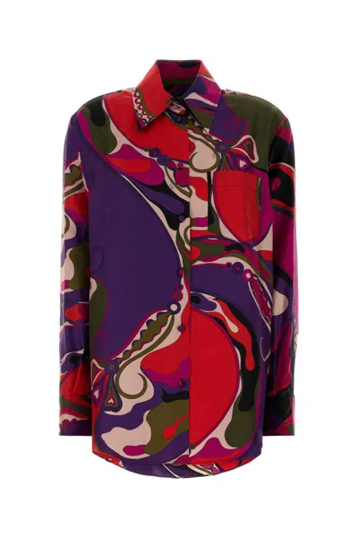 Pucci Printed Silk Shirt In Multi