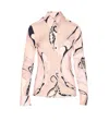 Pucci Nude Orchidee-print Satin Jersey Fitted Shirt In Multicolour